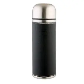 Термос Арктика 108-1000 питьевой в кожаной оплетке, black 1 black 1