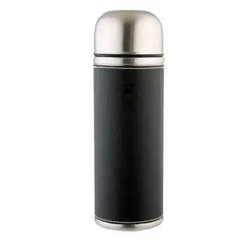 Термос Арктика 108-1000 питьевой в кожаной оплетке, black 1 black 1