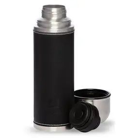Термос Арктика 108-500 питьевой в кожаной оплетке, black 0.5 black 2