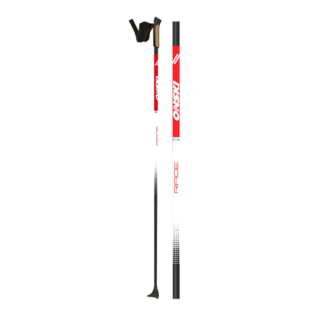 Палки для беговых лыж ONSKI Race Carbon 140 black/white/red 1
