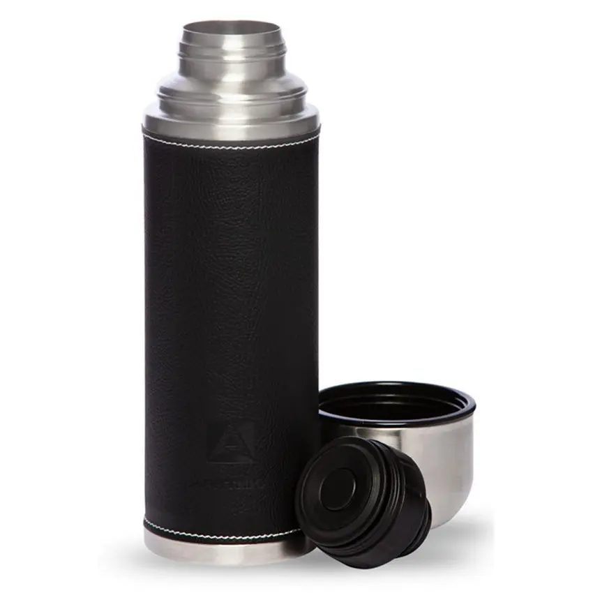 Термос Арктика 108-500 питьевой в кожаной оплетке, black 0.5 black 2
