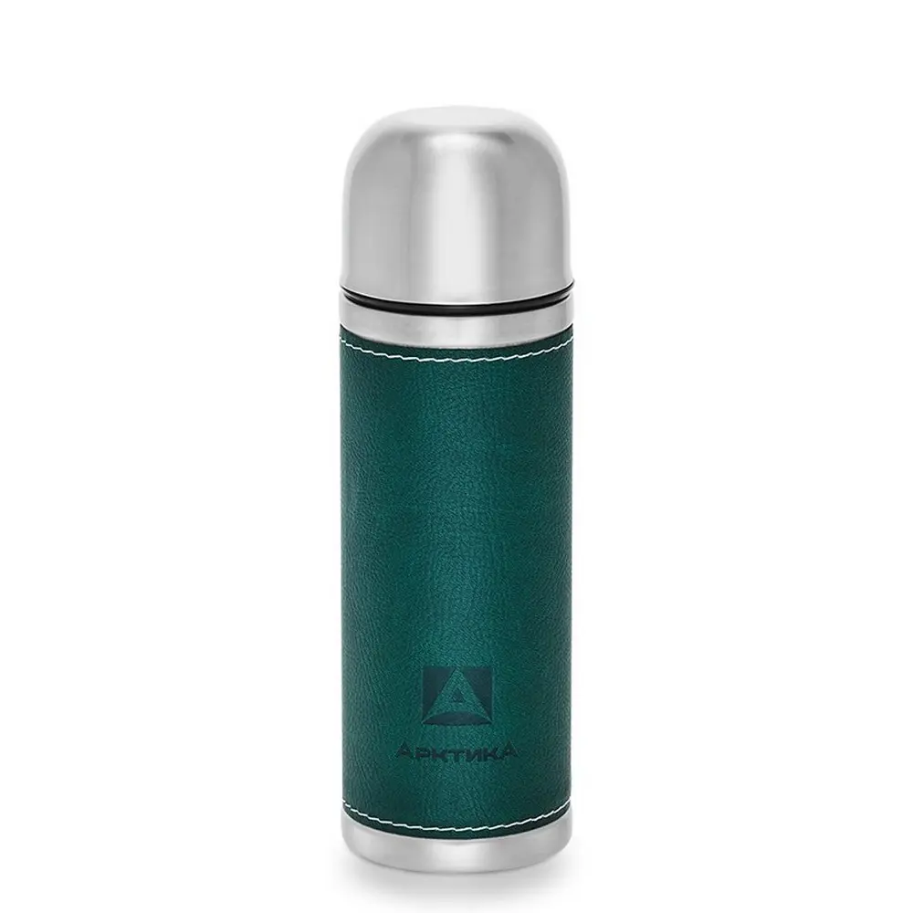 Термос Арктика 108-500 питьевой в кожаной оплетке, green 0.5 green 3