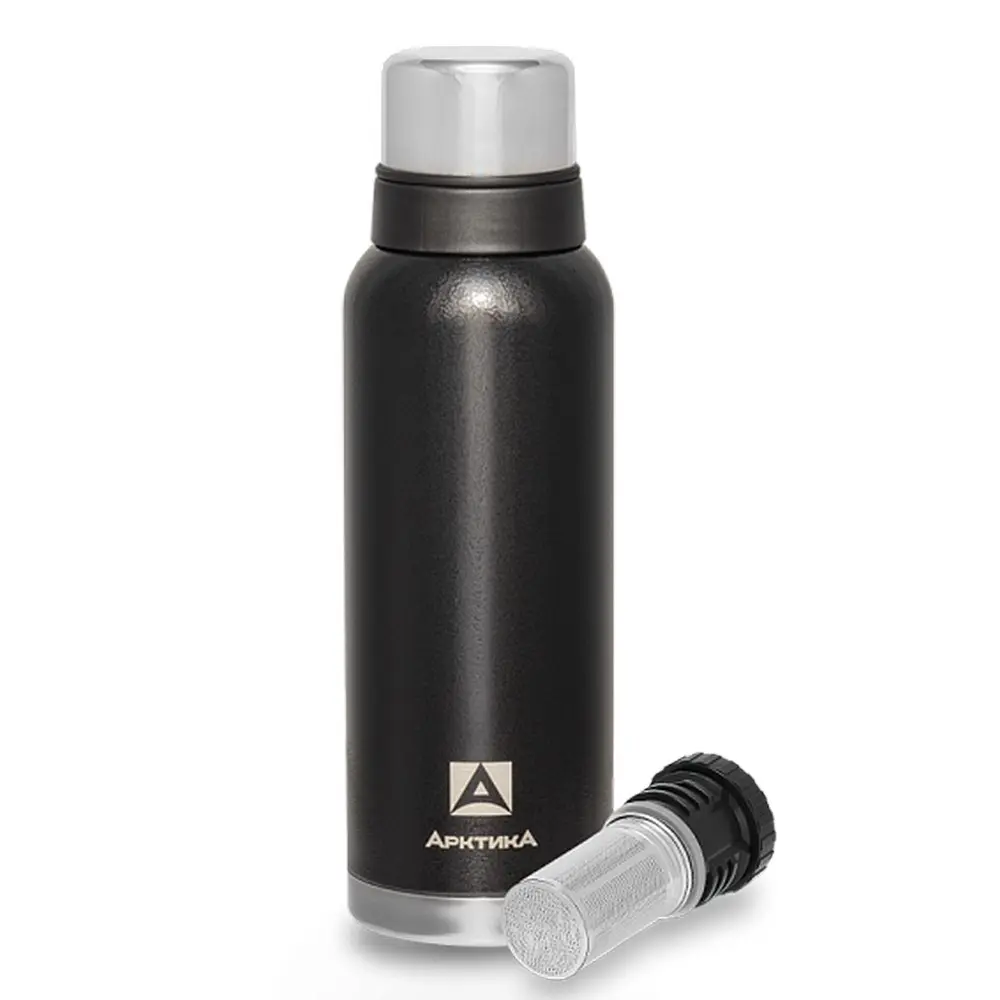 Термос Арктика 106-1200C питьевой с ситечком, black 1.2 black 1