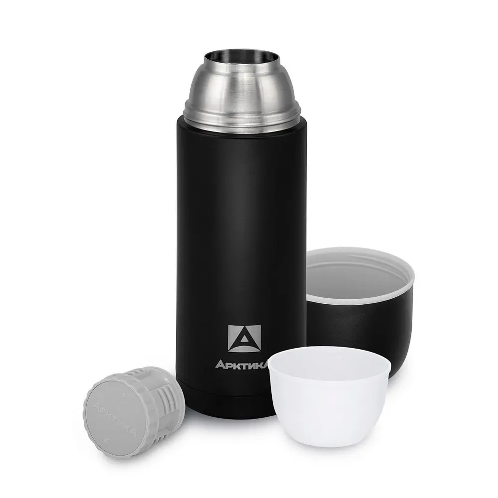 Термос Арктика 105-1000 питьевой, черный текстурный 1 black 2
