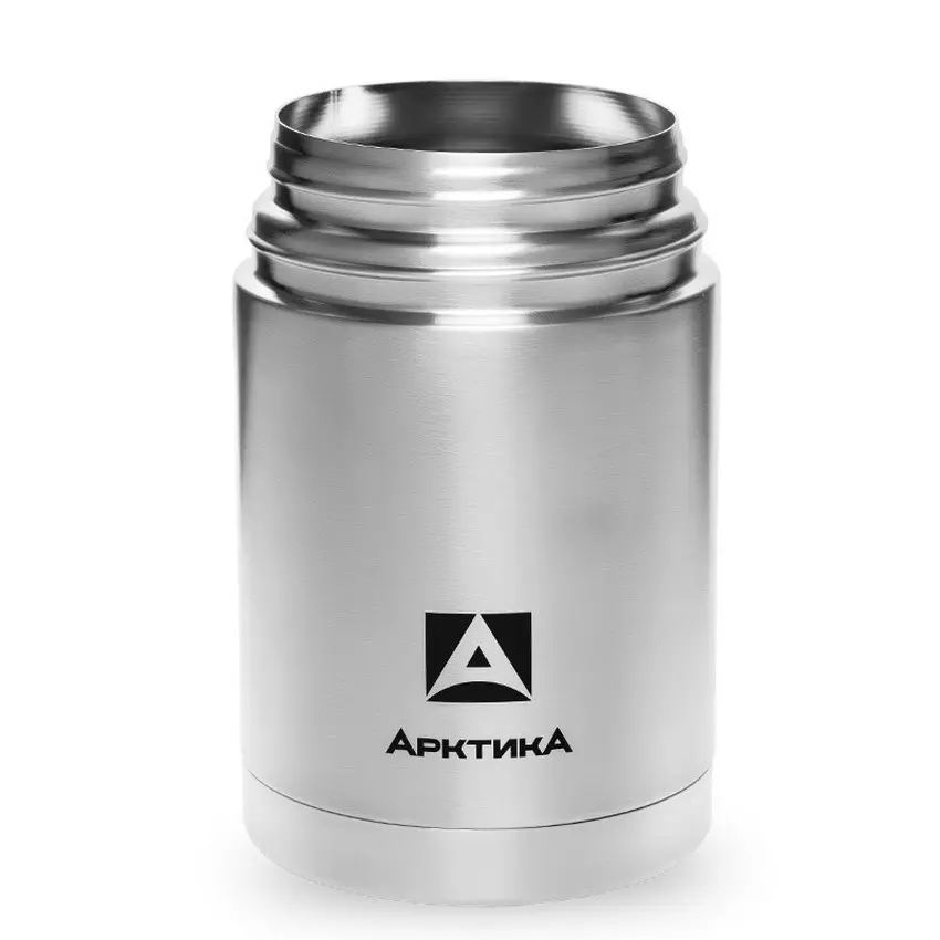 Термос Арктика 301-750А с широким горлом в чехле, steel 0.75 steel 4