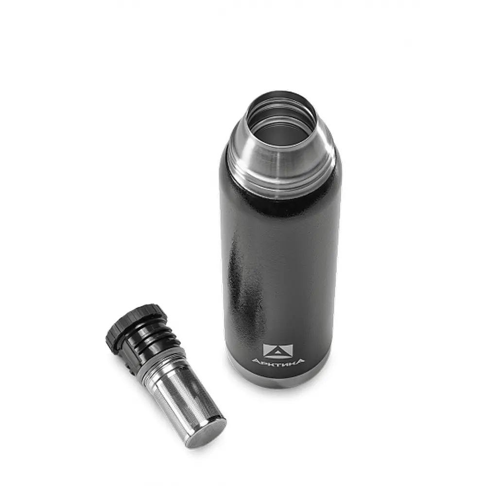 Термос Арктика 106-900C питьевой с ситечком, black 0.9 black 2